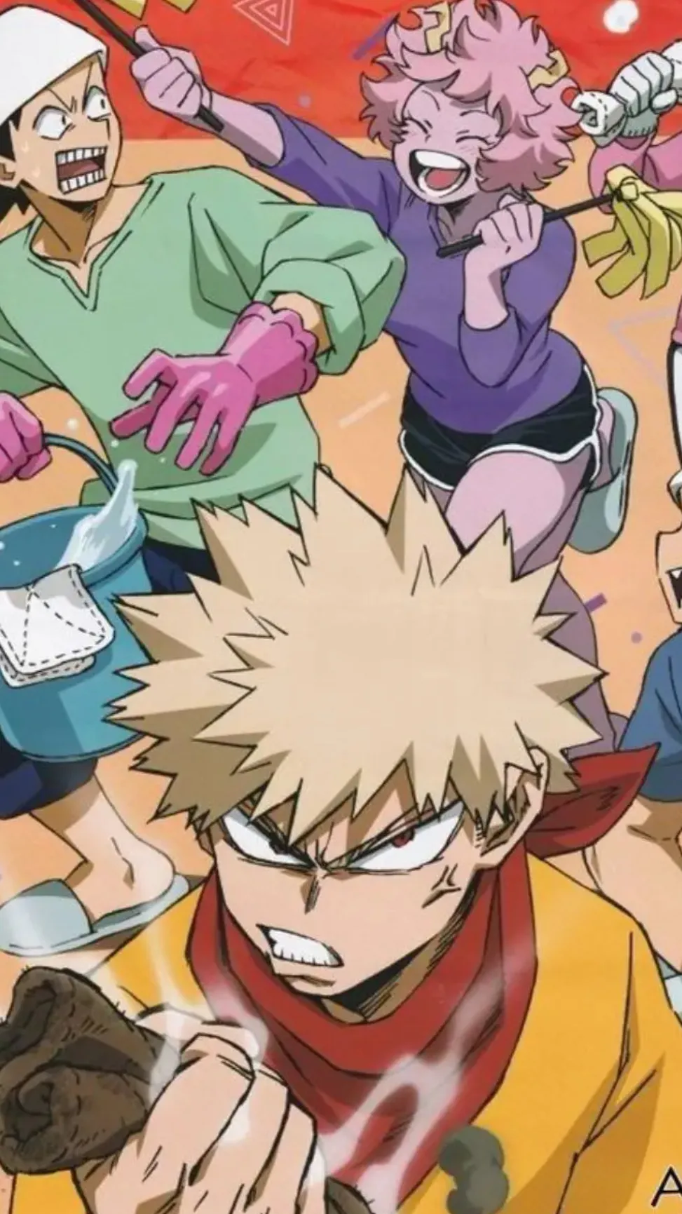 ai character: Mha Clean day background