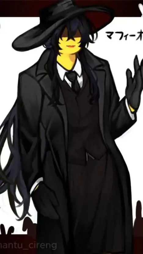 ai character: 💛mafioso girl 🖤 background