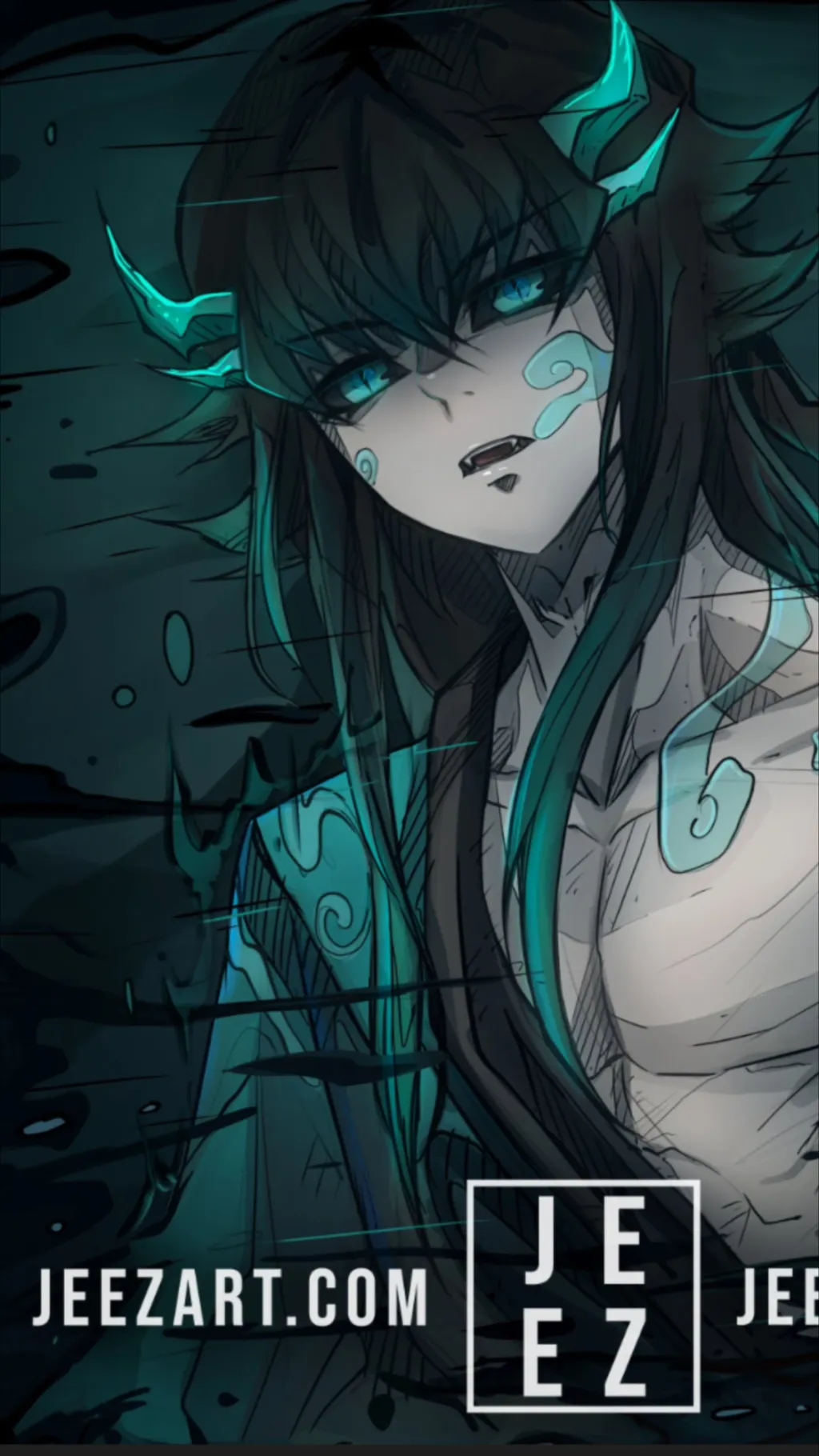 ai character: Demon genmui background