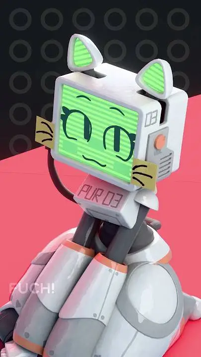 ai character: Pur 03 robot cat background
