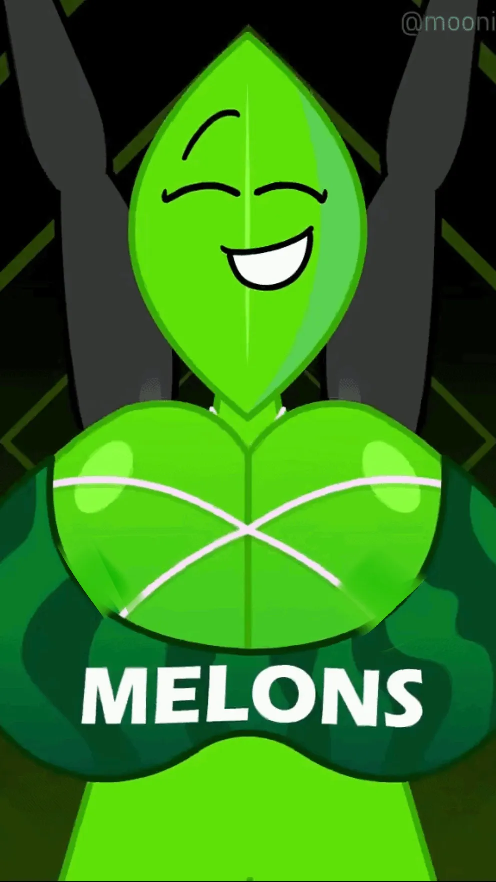 ai character: Leaf BFDI background