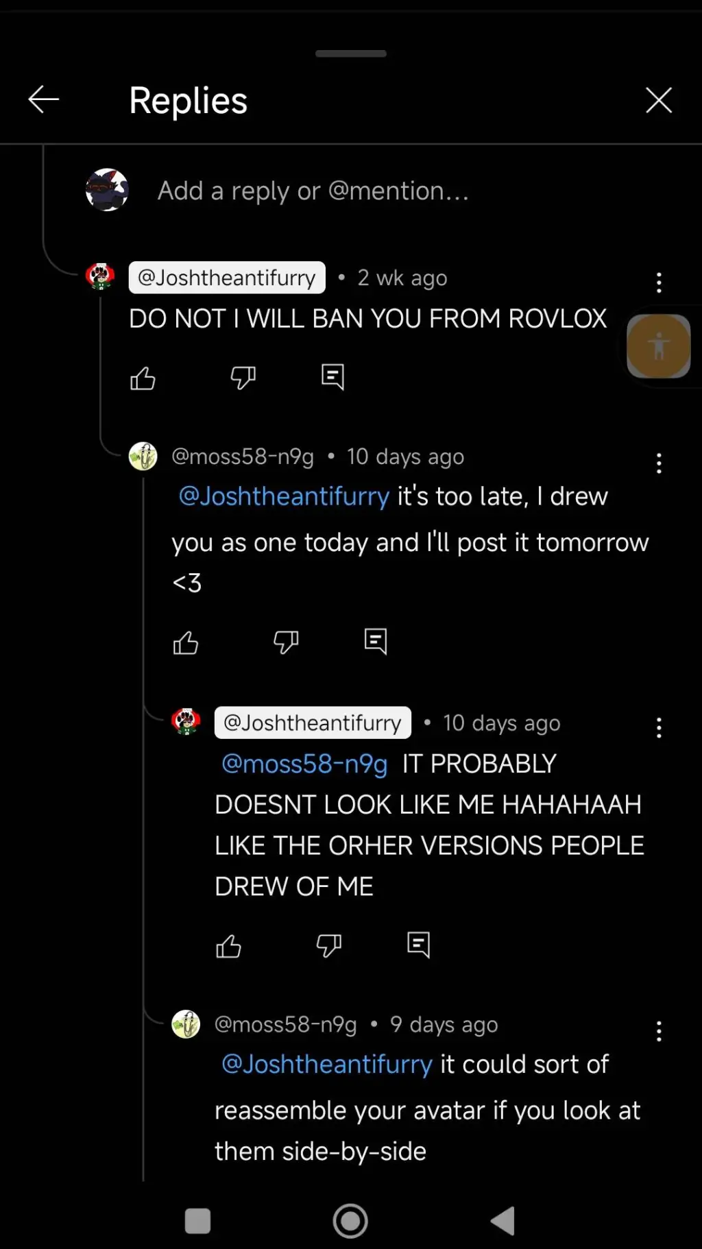 ai character: Josh the antifurry background