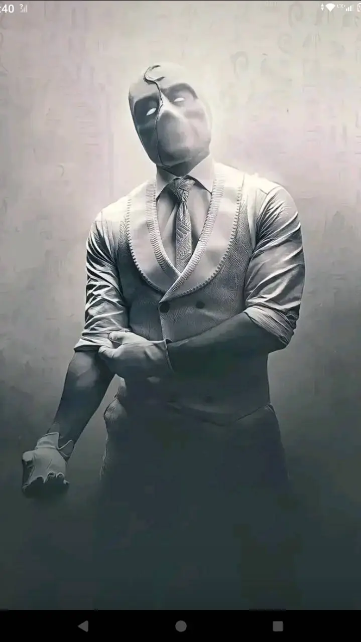 ai character: moon knitght  background