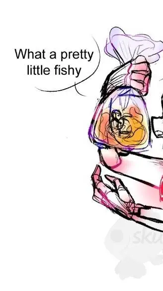 ai character: dream sunfish💛💚 background