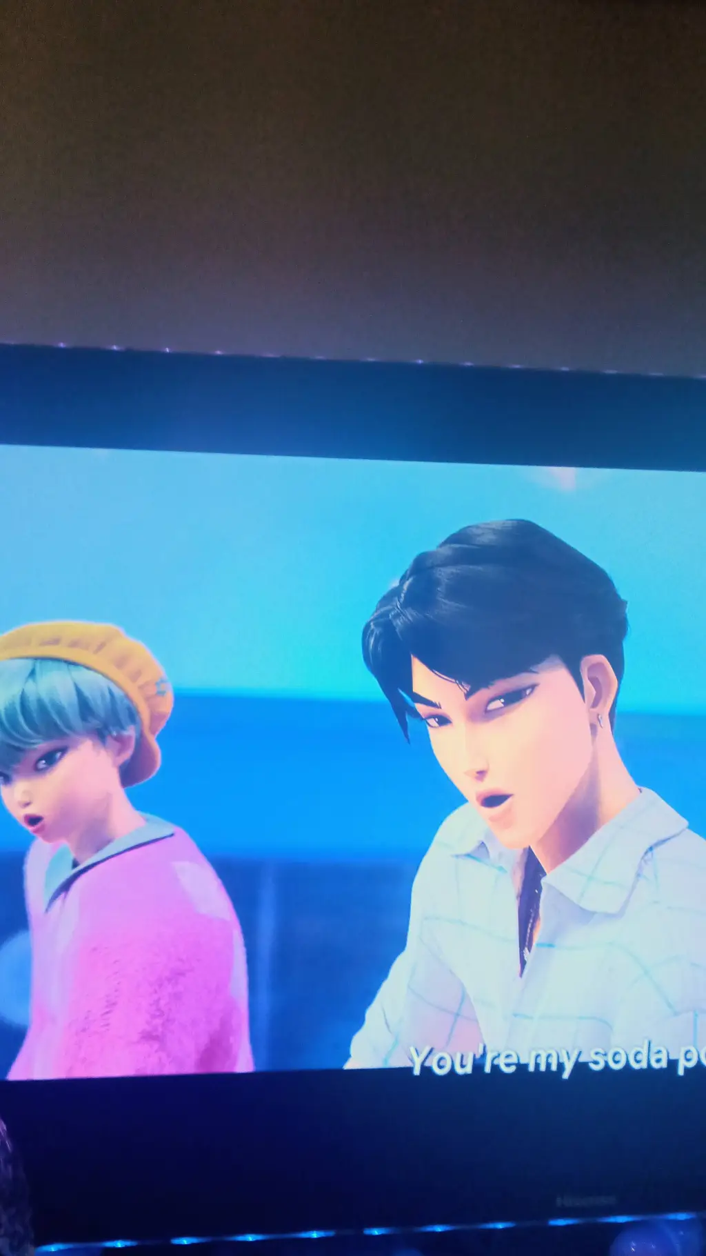 ai character: baby saja and JINU background