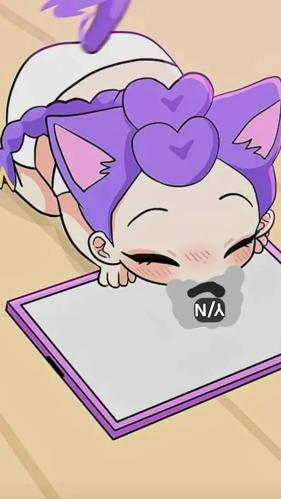 ai character: rumi cat x Y/N background