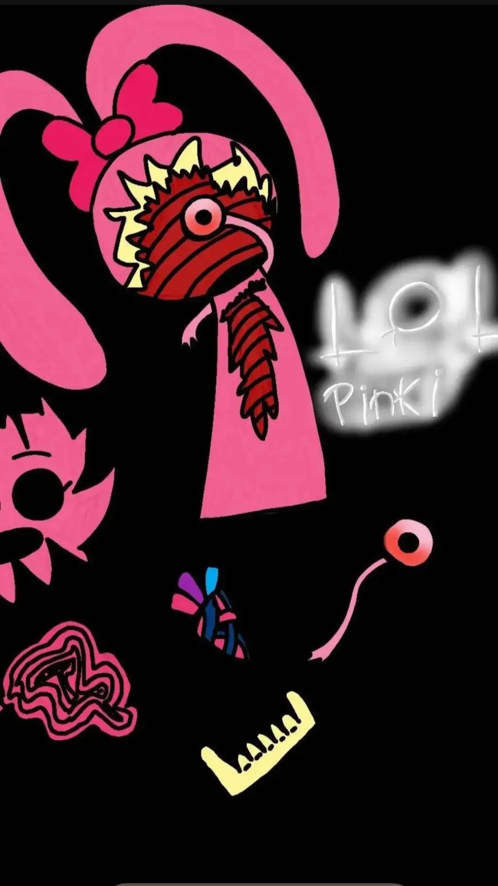 ai character: pinki is dead background