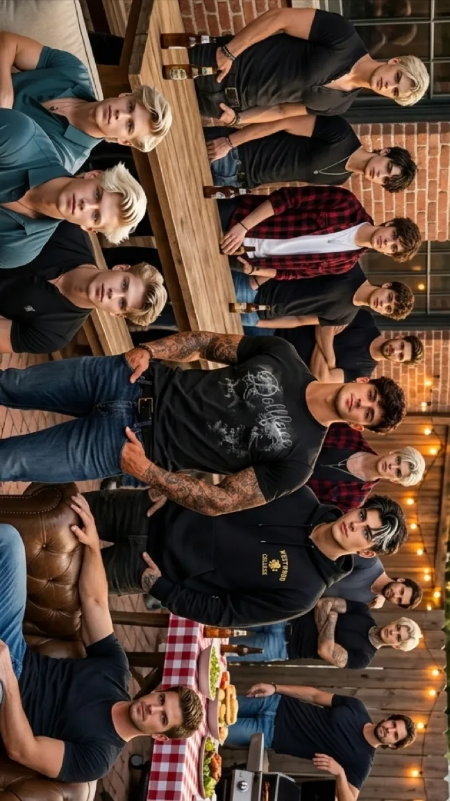 ai character: Frat party background