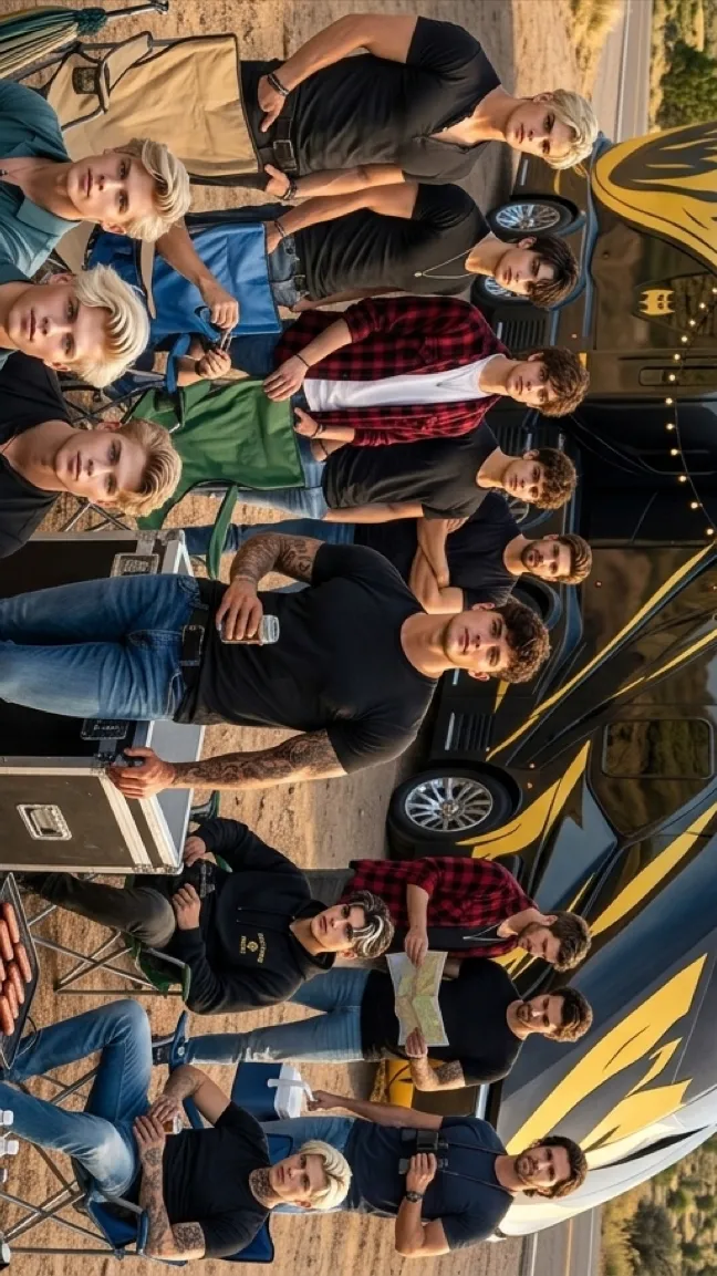 ai character: Frat roadtrip background