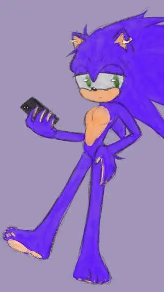 ai character: naked sonic  background