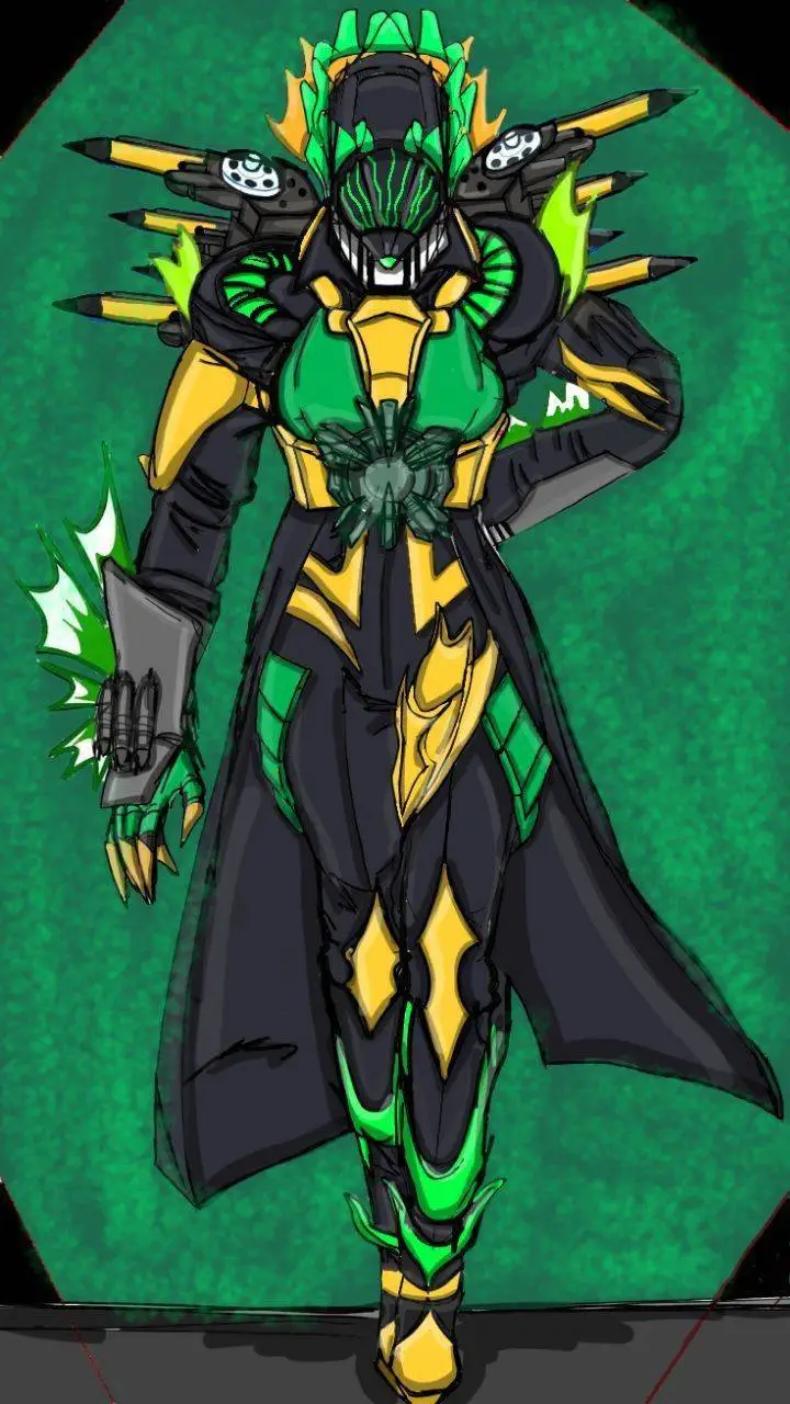 ai character: titan pencil woman background