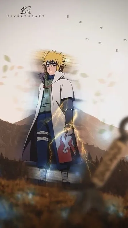 ai character: Minato namikaze  background