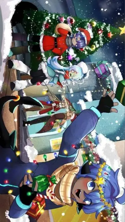 ai character:  navidad conjelada background