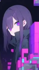 ai character: glicht gril  background