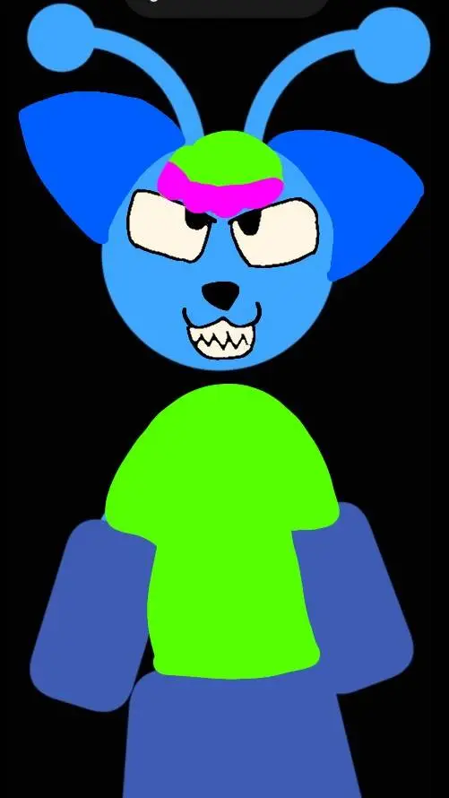 ai character: blue Kevin😭 background