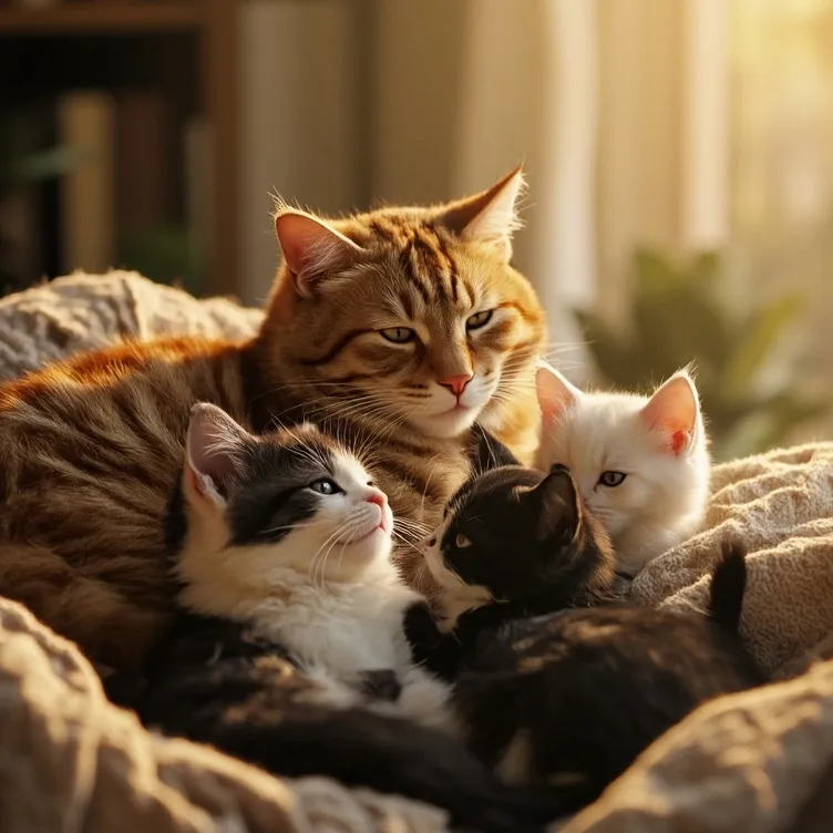 chat with ai character: Cat family