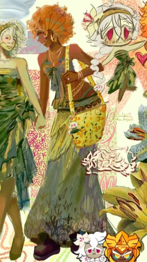 ai character: goldenlily  background