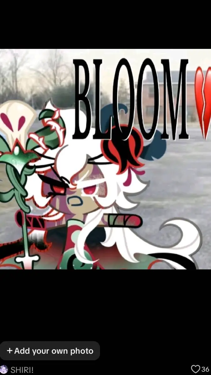 ai character: white lily background