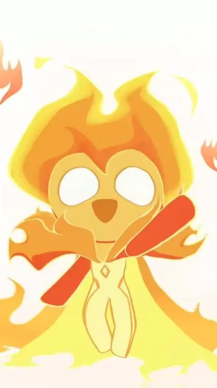 ai character: fire spirit  background