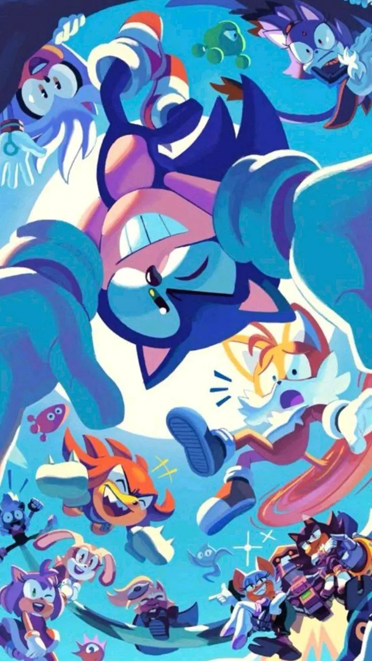 ai character: Sonic and hi crew! background