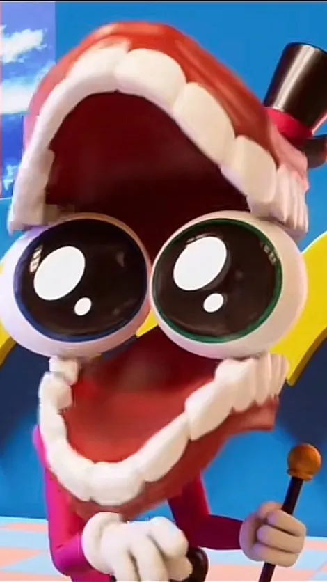 ai character: DIGITAL CIRCUS background