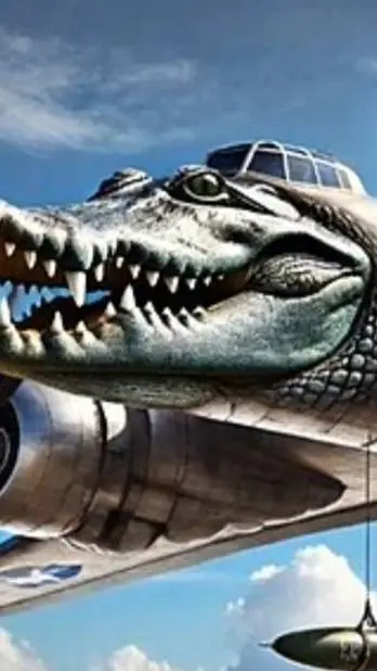 ai character: bombardiro croco. background