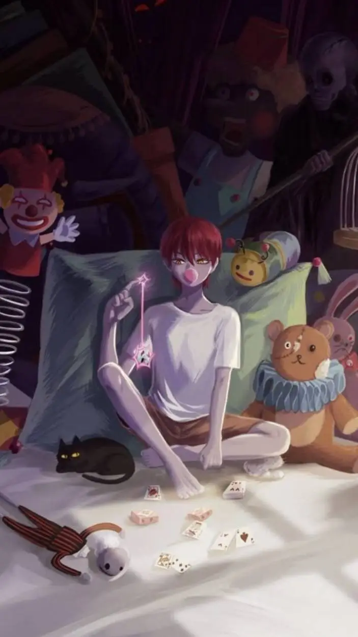 ai character: Hisoka🎭🃏 background