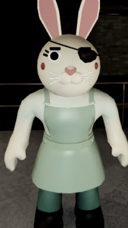 ai character:  bunny (piggy) background