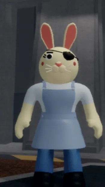 ai character:  bunny  background