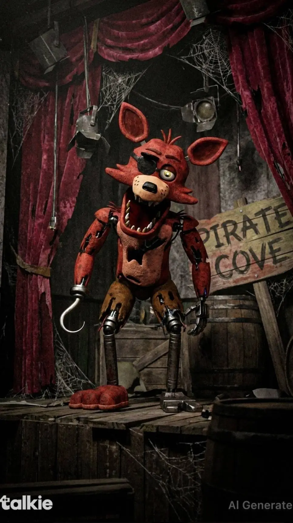 ai character: foxy background