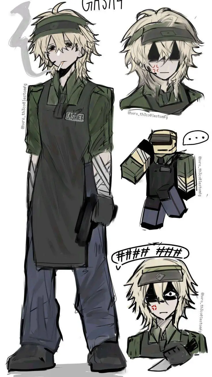 ai character: cashier background