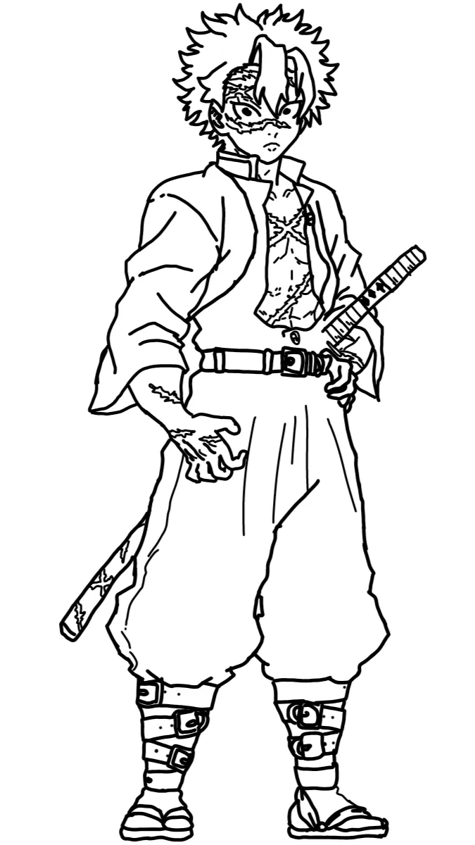 ai character: Sanemi Shinazugawa background