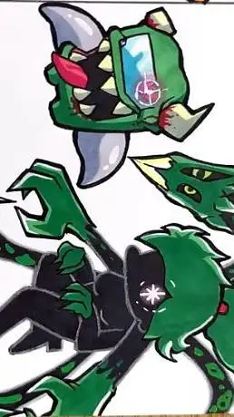 ai character: green imposter  background