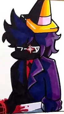 ai character: black imposter  background