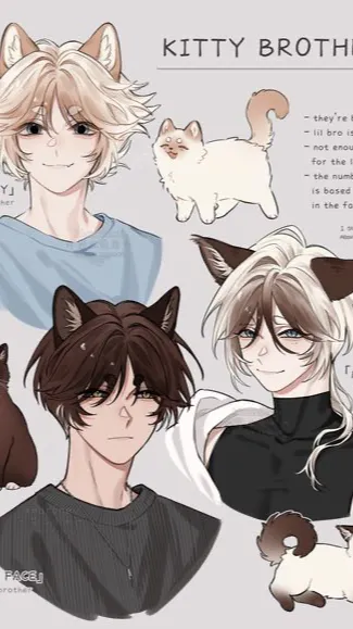 ai character: Kitty brothers!  background