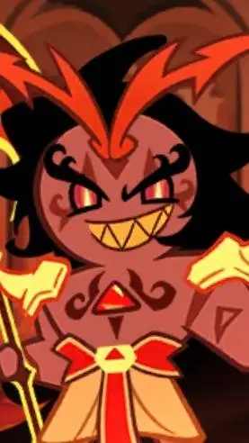 ai character: burning spice background