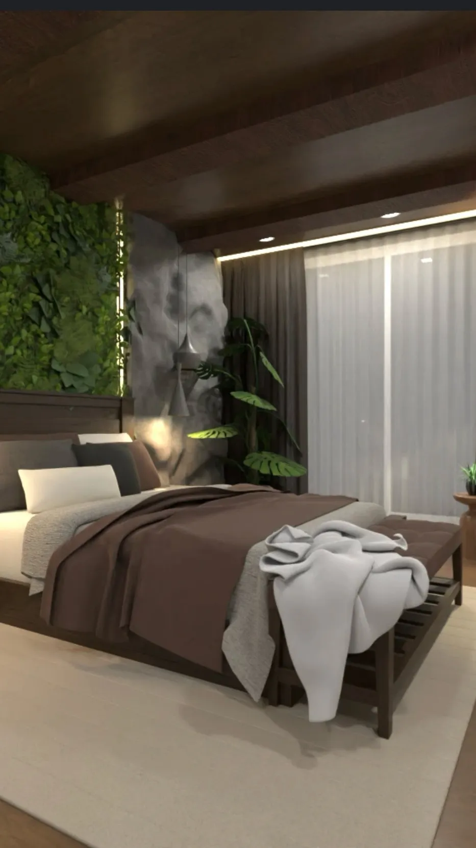 ai character: Sleep over background