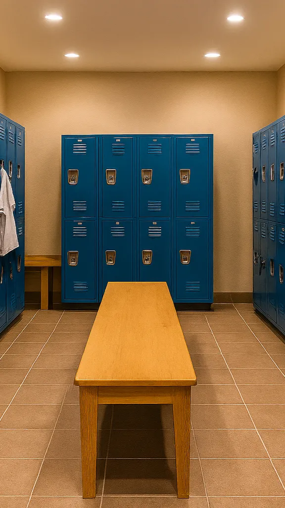 ai character: Boys Locker room  background