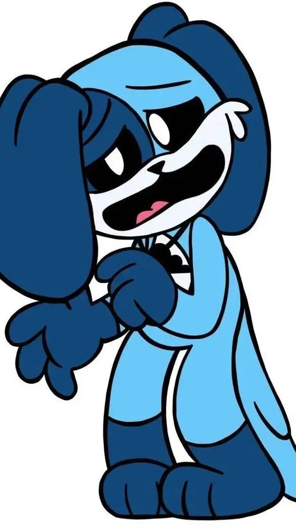 ai character: Dogpressed background