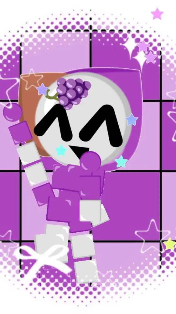 ai character: grape background