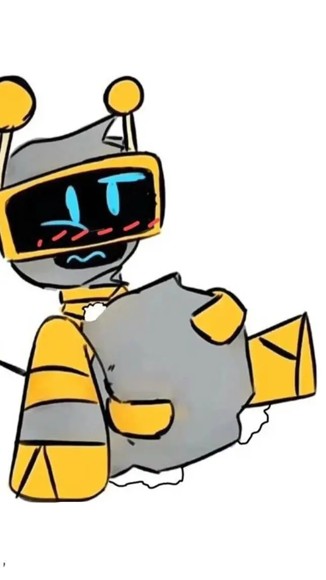 ai character: ★funbot vore gray background