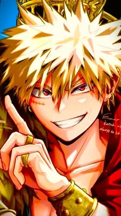 ai character: Kacchan bakugo×🔥 background