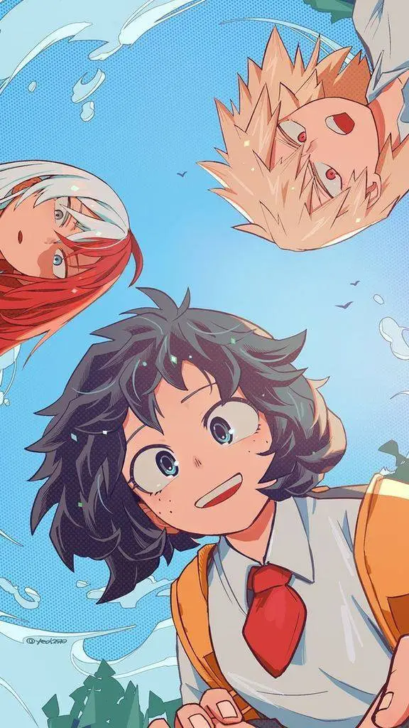 ai character: Girl TodoBakuDeku background