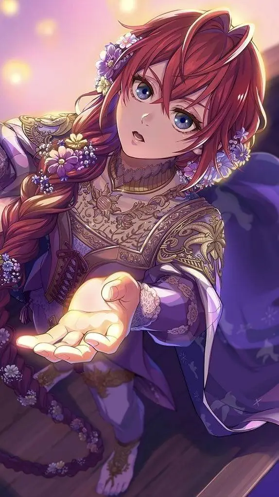 ai character: Tangled florid background