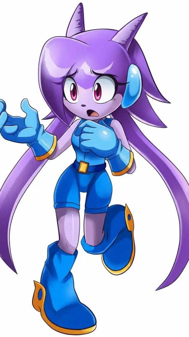 ai character: Sash Lilac Shocked background