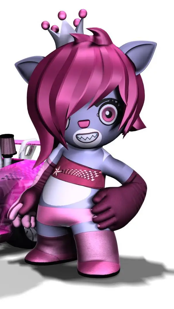 ai character: Astro Kitty  background