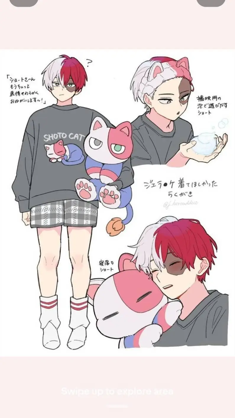 ai character: ❄️Shoto Todoroki🔥 background