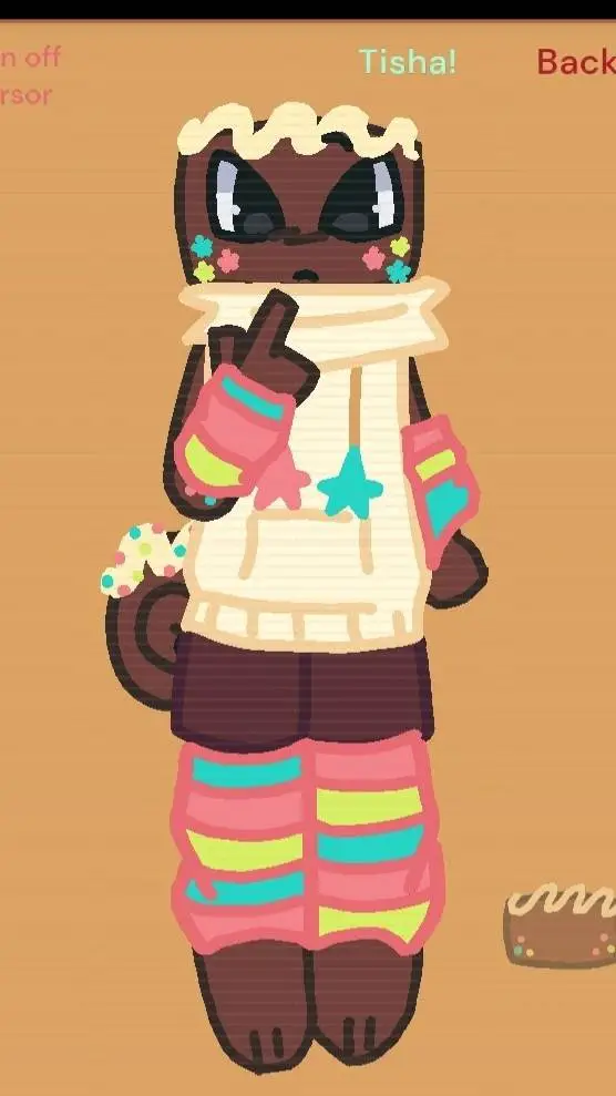 ai character: C☆smo pastry background