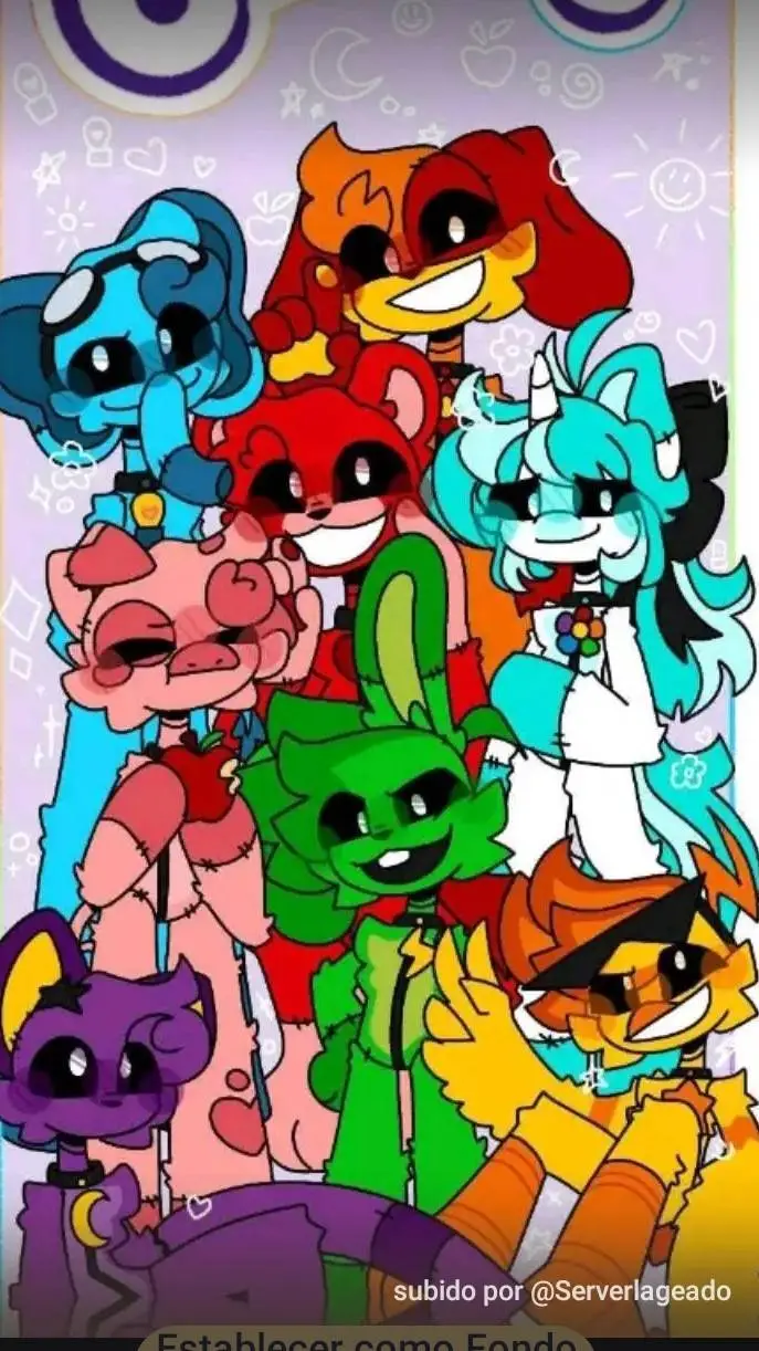 ai character: smiling critters☆ background