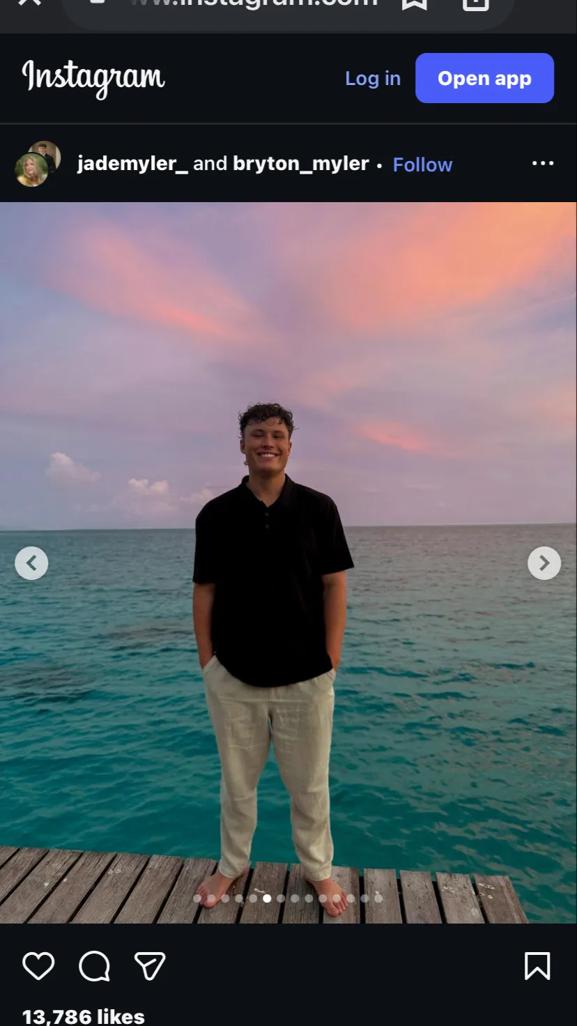 ai character: Bryton myler  background